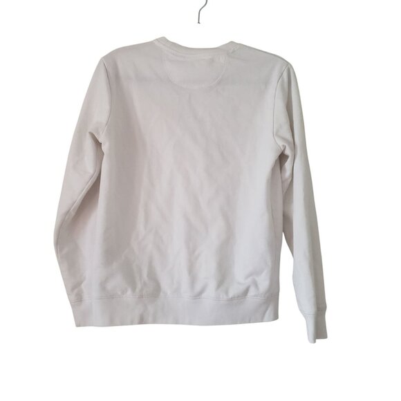 NASA Classic Circle Logo White Crewneck Sweater Size Small Embroidered Casual - Picture 2 of 7